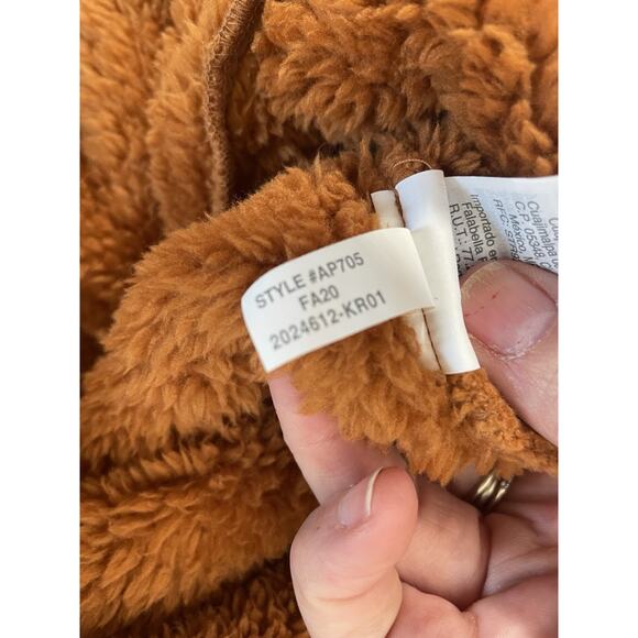 J. Crew Sherpa Jacket WOMENS M Pullover 1/4 Snap Thermal Pockets Boxy #AP705 - Picture 6 of 6